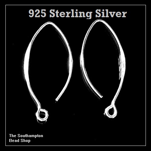 925 Silver Oval Earring Hooks